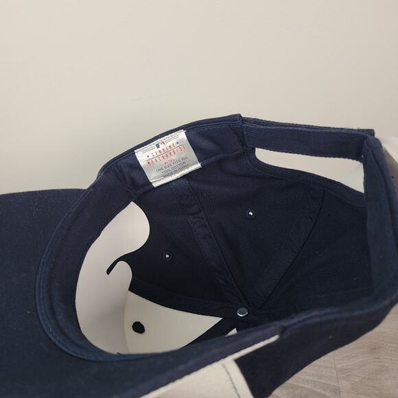 TEI MLB Adjustable Baseball Cap Hat Boston Redsox Navy White Red NWT - Picture 4 of 5